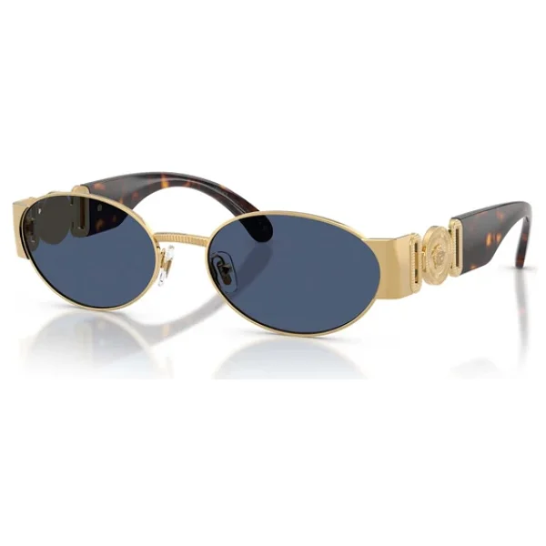 Versace VE2299 100280 Gold-Dark Blue Erkek Güneş Gözlüğü - Görsel 6