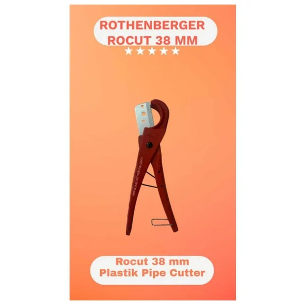 Rothenberger Rocut 38 Mm Plastik Boru Makası Kırmızı - Görsel 2