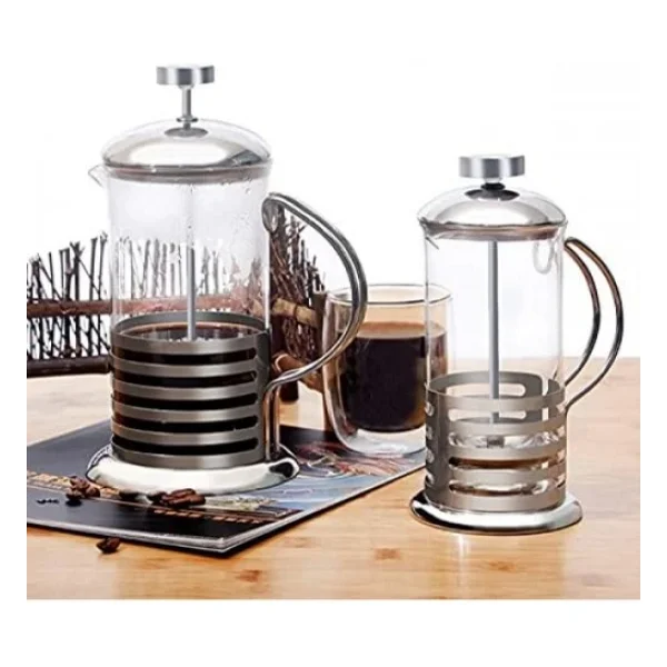 Paslanmaz Çelik Gövdeli French Press Kahve Ve Çay Demleme Aparatı - Görsel 2