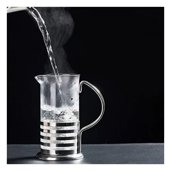 Paslanmaz Çelik Gövdeli French Press Kahve Ve Çay Demleme Aparatı - Görsel 3