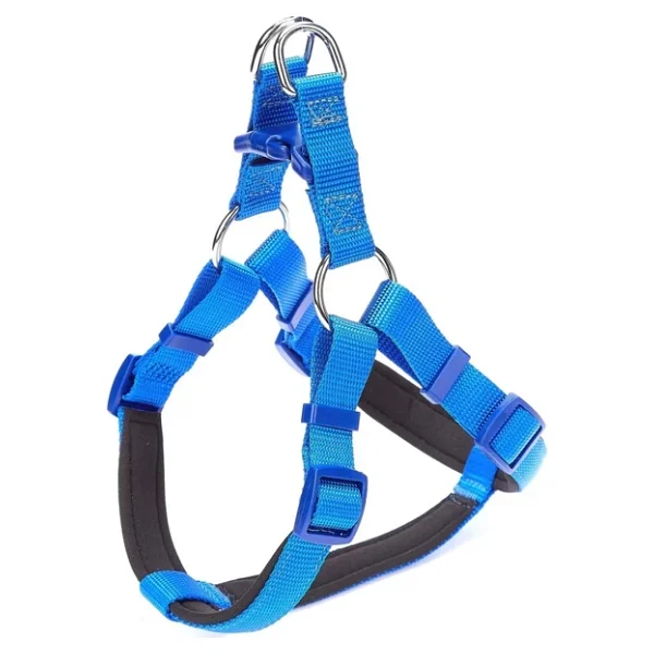 Doggie Comfort Ronin Dokuma L 2x55-65 cm Mavi Köpek Göğüs Tasması - Görsel 3