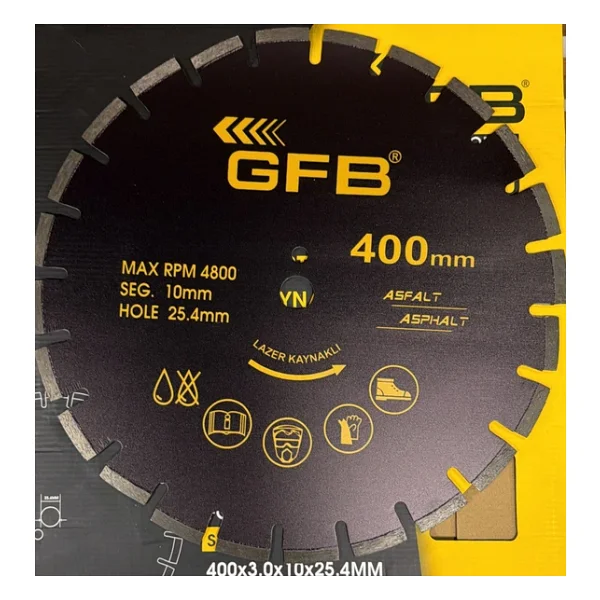 GFB 2374 Daire Testere Bıçağı Asfalt İçin 400 x 25.4 x 10mm - Görsel 2