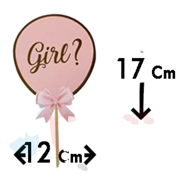 Cinsiyet Konuşma balonu 5li GİRL ? PEMB balon çubu - Görsel 5