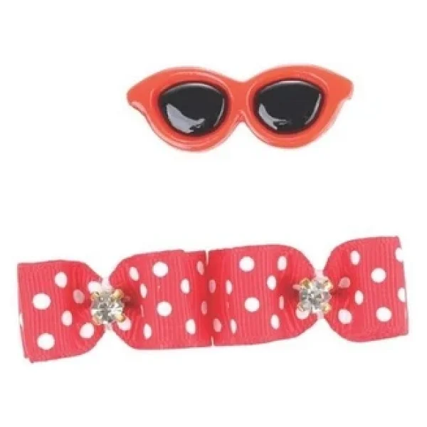 M-Pets Glam Köpekler İçin Aksesuar Toka Red - Görsel 9