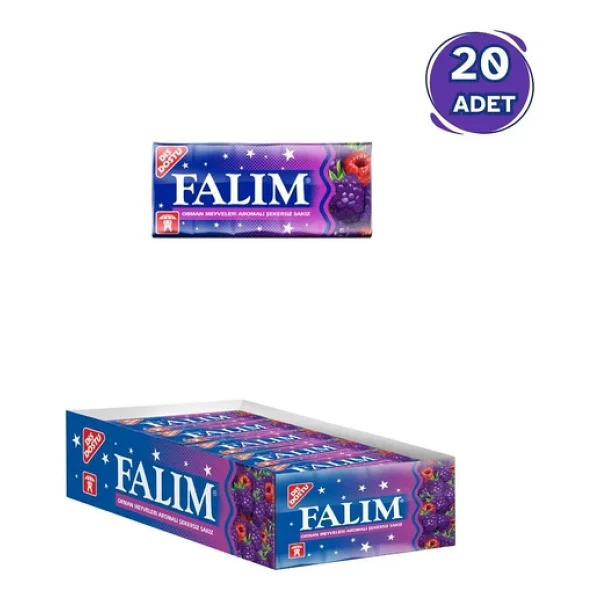 Falım Orman Meyveleri Aromalı Sakız 7 gr - 20 Adet - Görsel 2
