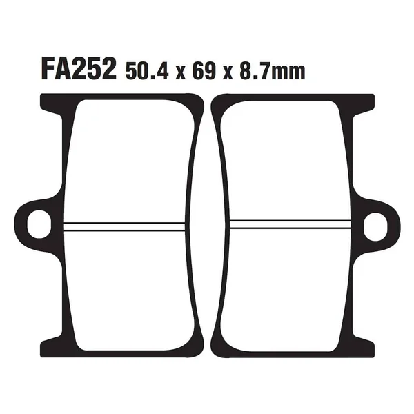 Yamaha On Fren Disk Balatasi Fa252 Yzf 600 Fz6 Fz-07 Mt-07(18-21) Mt-09 R1 Xv 1700 1900 - Görsel 2