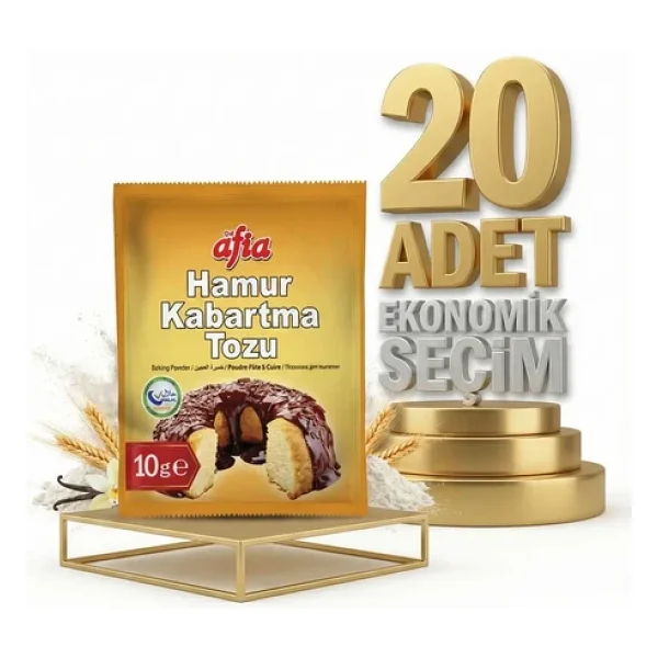 Afia Hamur Kabartma Tozu Poşet 20x10lu - Görsel 3