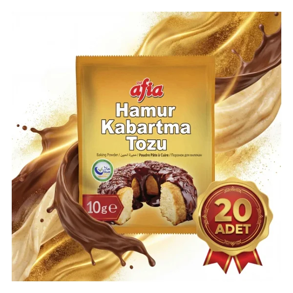 Afia Hamur Kabartma Tozu Poşet 20x10lu - Görsel 4