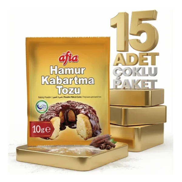 Afia Hamur Kabartma Tozu Poşet 15x10lu - Görsel 3