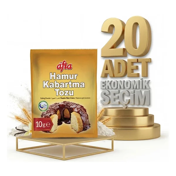 Afia Hamur Kabartma Tozu Poşet 20x10lu - Görsel 2