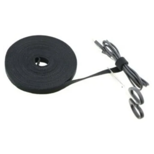 Kablo Düzenleyici Cırt Cırtlı Bant, 90 cm, 10mm x 2.6mm, siyah renk - Görsel 4