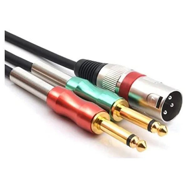 Xlr Erkek 2x6.3 Mono Erkek Kablo 2 Metre - Görsel 2