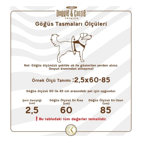Doggie Comfort Ronin Dokuma L 2x55-65 cm Siyah Köpek Göğüs Tasması - Görsel 5