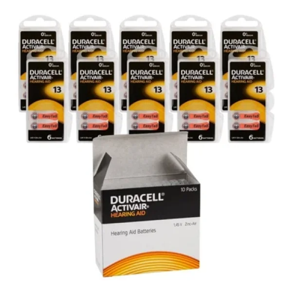 Duracell Activair 13 Numara 6'lı 10 Paket İşitme Cihazı Pili - Görsel 4