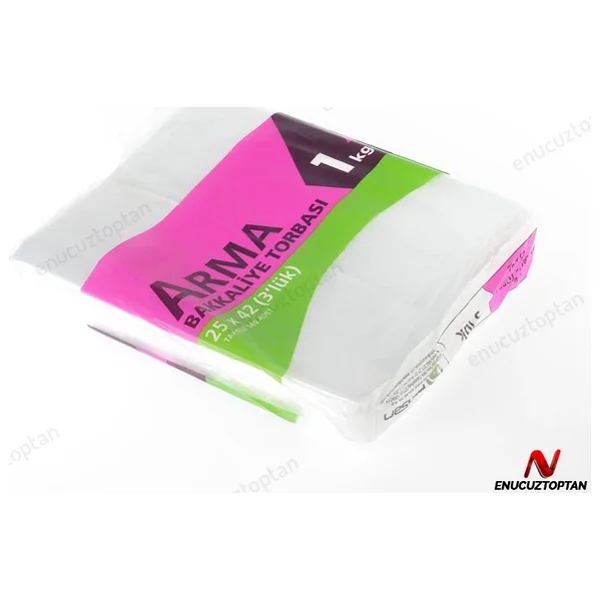 ARMA ŞEFFAF Bakkaliye torbası (poşeti) 3'lük 25 x 42 - Görsel 4