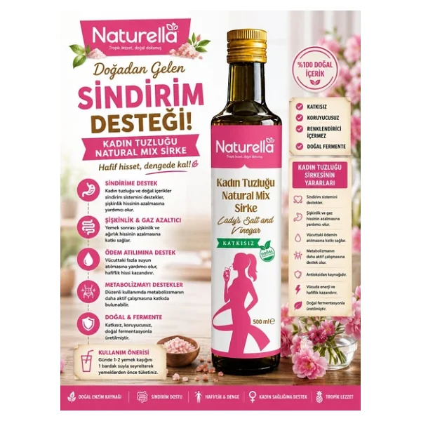 Naturella Kadın Tuzlğu Sirkesi 500 ml - Görsel 6