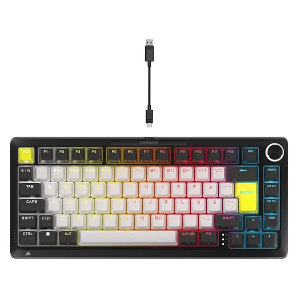 Corsair Makr Pro 75 CH-91CE21G-UK RGB %75 TKL MGX V2 Switch Kablolu Mekanik Oyuncu Klavyesi - Görsel 2