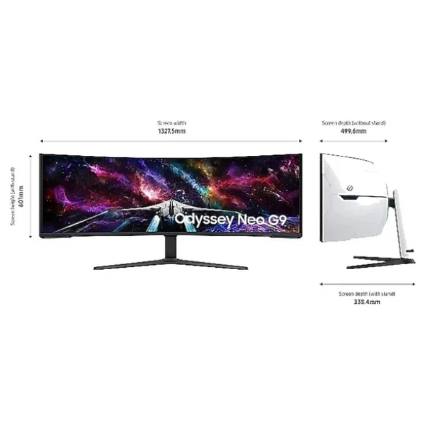 Samsung Odyssey Neo G9 G95NC LS57CG952NMXUE 57" 1 ms Dual 4K Curved 240 Hz Oyuncu Monitörü - Görsel 5