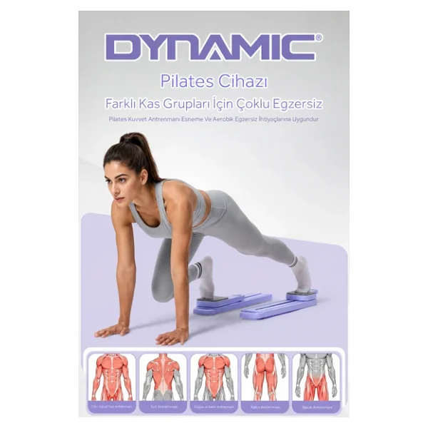 Dynamic Pilates Aleti Katlanabilir Kaydırmalı Egzersiz Sistemi Portable Pilates Reformer - Görsel 2