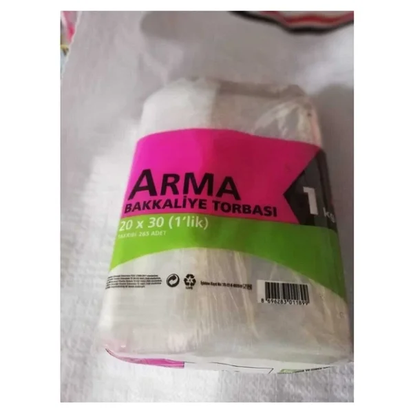 ARMA ŞEFFAF Bakkaliye torbası (poşeti) 1'lik 20x30 - Görsel 5