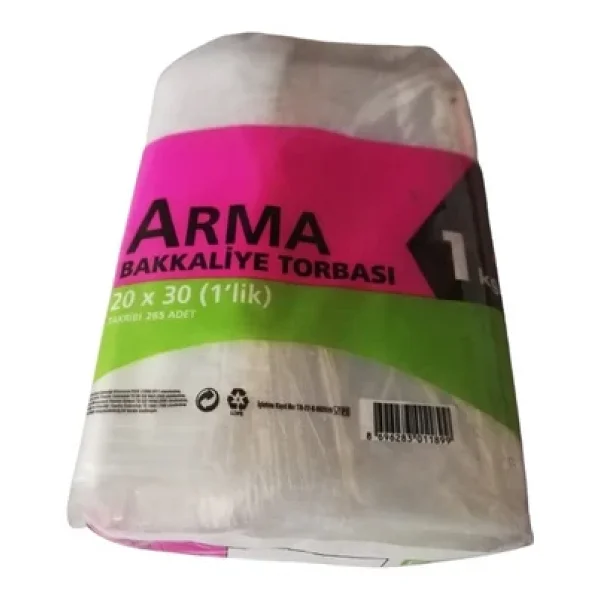 ARMA ŞEFFAF Bakkaliye torbası (poşeti) 1'lik 20x30 - Görsel 3