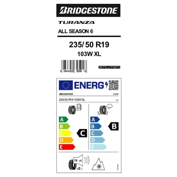 Bridgestone Turanza All Season 6 235/50 R19 103W XL 4 Mevsim Lastik - 2026 - Görsel 5