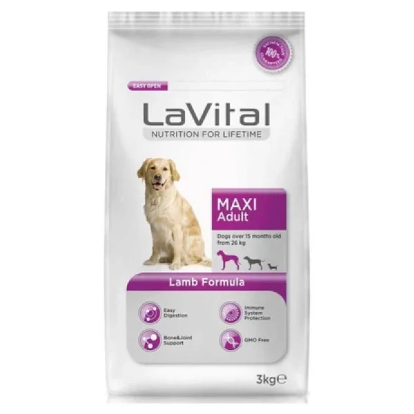 LaVital Maxi Adult Kuzu Etli 3 kg Büyük Irk Yetişkin Köpek Maması - Görsel 7