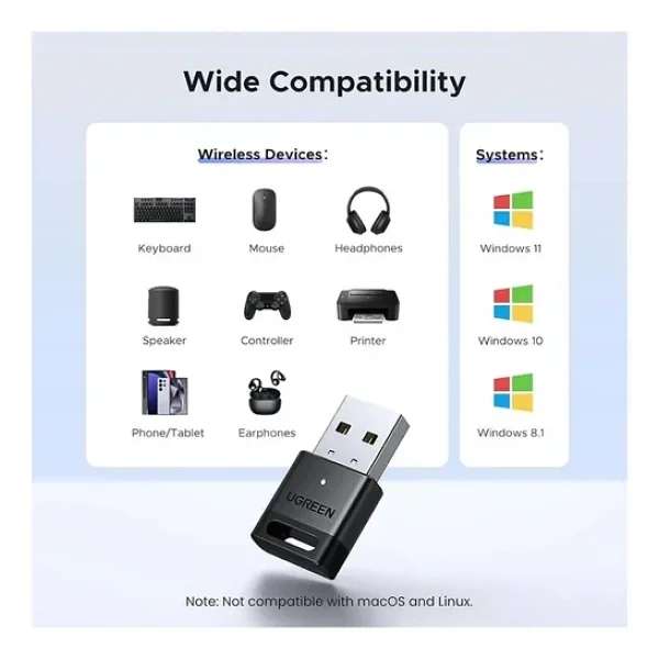 Ugreen 45134 5.4 Bluetooth Adaptör - Görsel 4