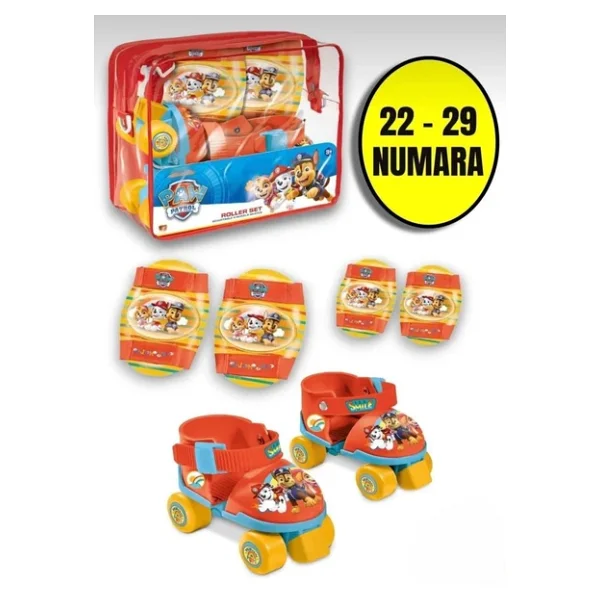 Paw Patrol Paten Seti - Ayarlanabilir 4 Tekerlekli Paten Ve Koruyucu Ekipman 22-29 Numara - Görsel 8