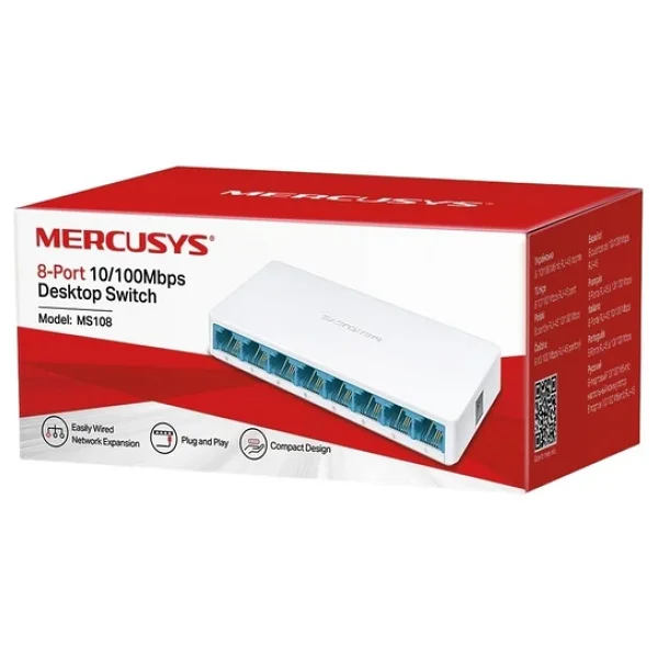 Mercusys MS108 8 Port 10/100 Mbps Switch - Görsel 9