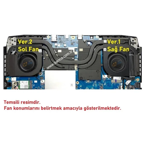 Acer Nitro 5 (2022) An515-58-55Qr Notebook Uyumlu Cpu, İşlemci Fanı - Ver.2 - 12V - Görsel 2