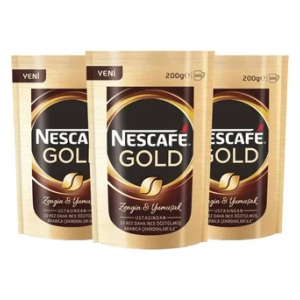 Nescafe Gold Granül Kahve 200 gr Eko Paket 3'lü - Görsel 2