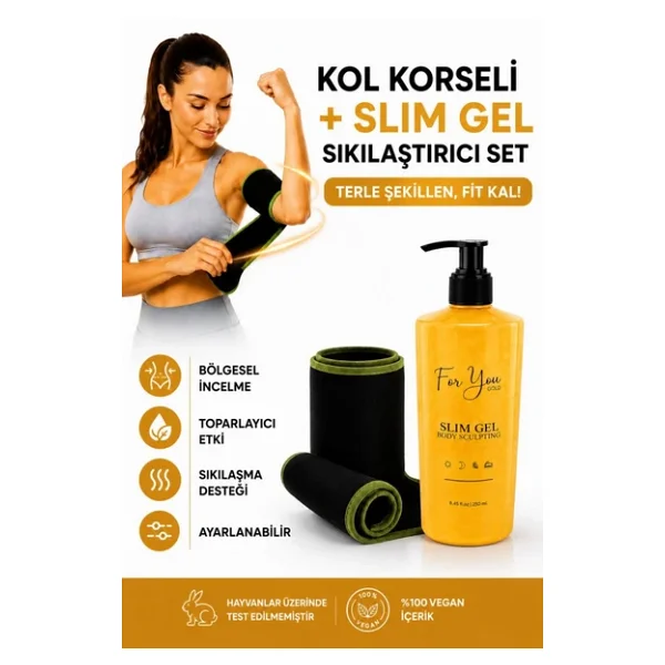 For You Gold Slimjel Inceltici-yağ Yakıcı-sıkılaştırıcı-çatlak Ve Selülit Jeli 250 ml Kol Korsesi - Görsel 10