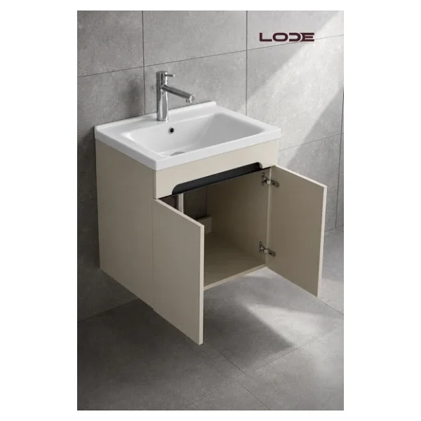 Lode Bath Irma 70 Cm Lavabolu Alt Banyo Dolabı, Kapaklı Banyo Alt Dolabı,Seramik Lavabo Dahil - Görsel 6
