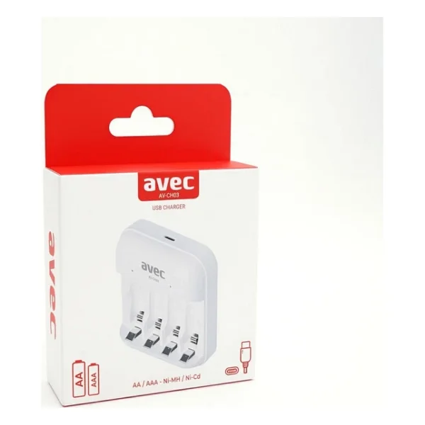 Avec AV-CH03 4lü AA-AAA USB Pil Şarj Aleti - Görsel 6