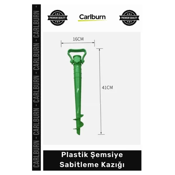 #Kazık Spiral Uçlu Kum Toprak Zemin Tutucu Sağlam Ayarlı Aparat Plastik Şemsiye Sabitleme Kazığı - Görsel 2