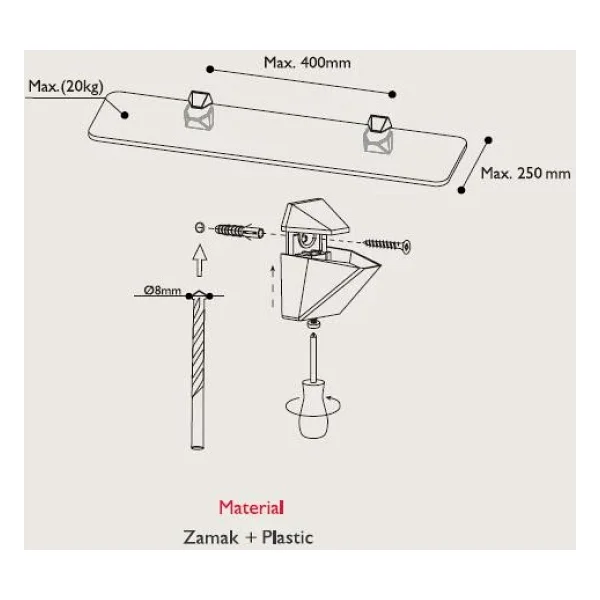 Raf Tutucu 3-22Mm (2 Adet) - Görsel 4