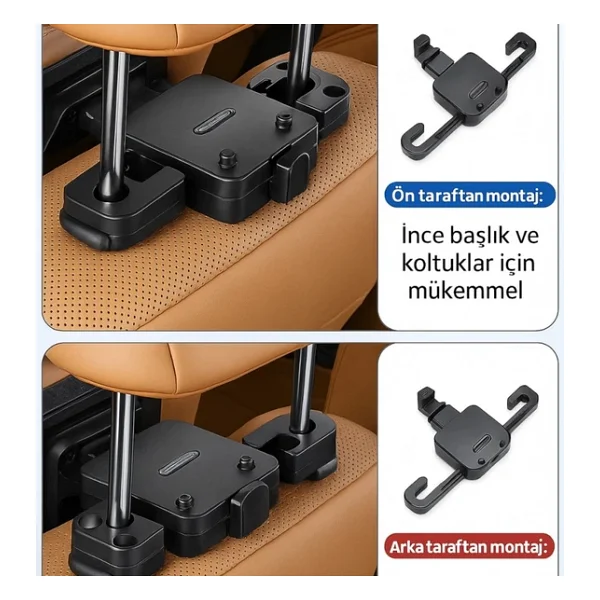 Polham Ayarlanabilir Ergonomik Boyun Ve Baş Desteği Yastık / Konforlu Sürüş, Maksimum Destek, Universal - Görsel 3