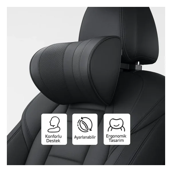 Polham Ayarlanabilir Ergonomik Boyun Ve Baş Desteği Yastık / Konforlu Sürüş, Maksimum Destek, Universal - Görsel 2