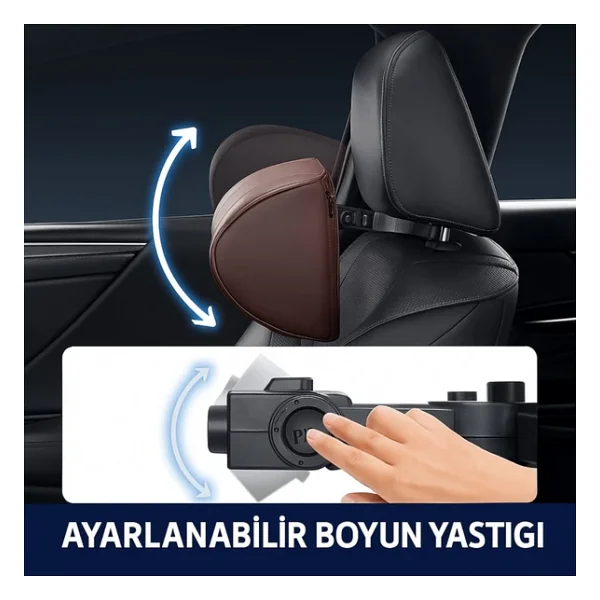 Polham Ayarlanabilir Ergonomik Boyun Ve Baş Desteği Yastık / Konforlu Sürüş, Maksimum Destek, Universal - Görsel 9