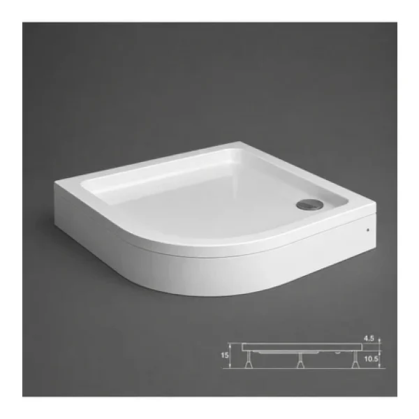 Icon Banyo 90 X 90 Oval Panelli H:15 Duş Teknesi - Görsel 3