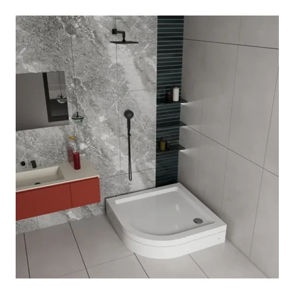 Icon Banyo 90 X 90 Oval Panelli H:15 Duş Teknesi - Görsel 2