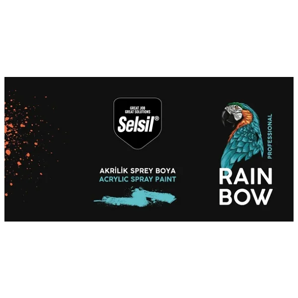 Selsil Rainbow Akrilik Sprey Boya Mat Siyah 400 Ml. - RAL9005 - Görsel 4