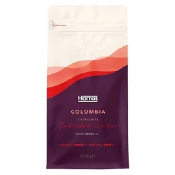 Harras Colombia Çekirdek Kahve %100 Arabica Orta Kavrulmuş 500 gr 2 Adet (Toplam 1000 Gr) - Görsel 6