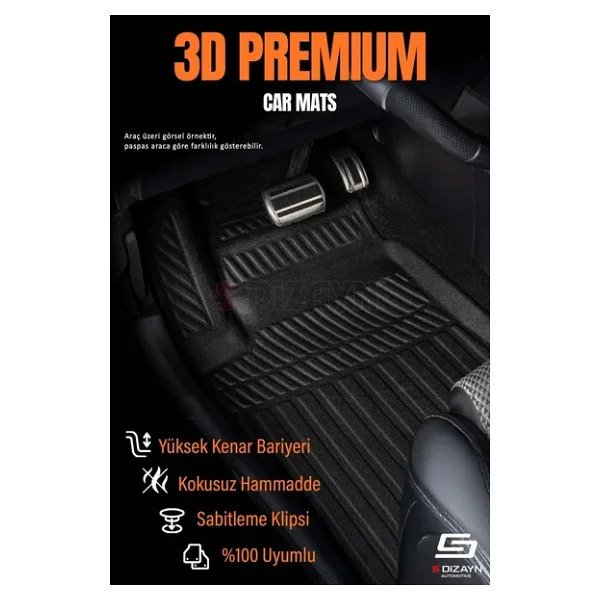 S-Dizayn VW Taigo 3D Pro Havuzlu Paspas ve Alt Bagaj Havuzu Seti (2'li SET) 2020 Üzeri A+ Kalite - Görsel 2
