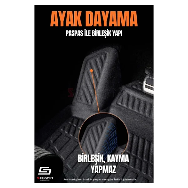 S-Dizayn VW Taigo 3D Pro Havuzlu Paspas ve Alt Bagaj Havuzu Seti (2'li SET) 2020 Üzeri A+ Kalite - Görsel 3