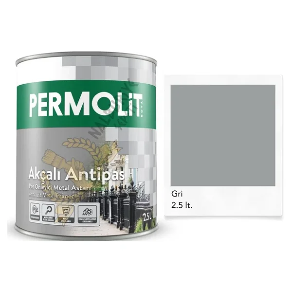 Permolit Akçalı Antipas Pas Önleyici 15 lt Astar Boya - Görsel 9