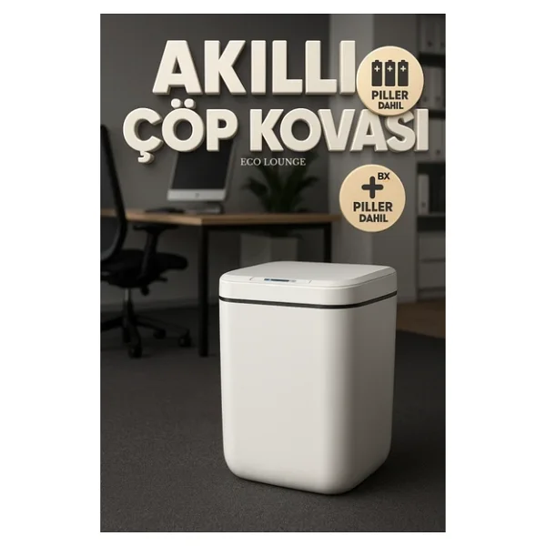 20 Lt Akıllı Çöp Kovası - Ofis Mutfak Banyo Için Ideal Hareket Sensörlü, Hijyenik, Estetik - Görsel 3