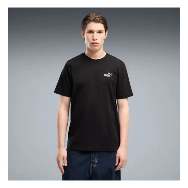 Puma Essentials Relaxed No. 1 Logo 689153-01 Siyah Kısa Kollu Bisiklet Yaka Erkek Tişört - Görsel 9