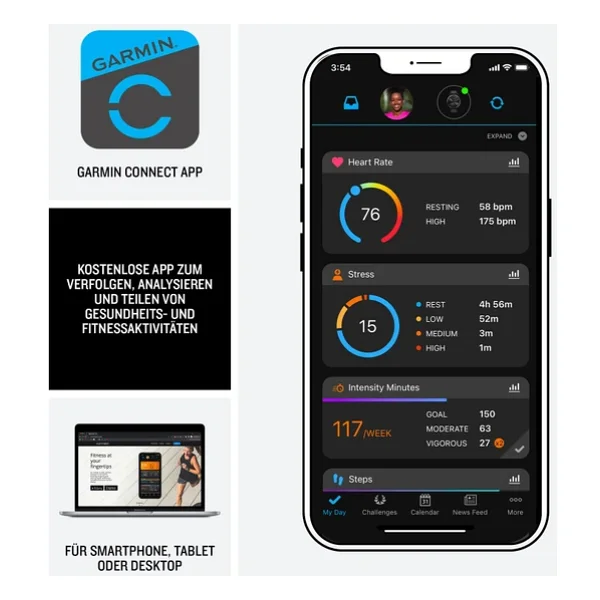 Garmin Vivoactive 5 Siyah Akıllı Saat - Görsel 6
